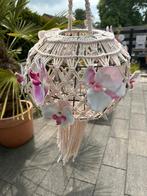 Bohemian / ibiza windlicht macramé met bloemen, Ophalen of Verzenden, Zo goed als nieuw, Overige materialen, Minder dan 25 cm