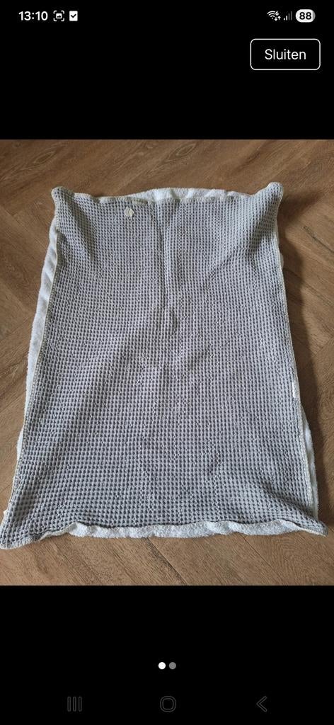 Grijze koeka deken, Ophalen of Verzenden, Zo goed als nieuw, 100 cm of meer, Deken