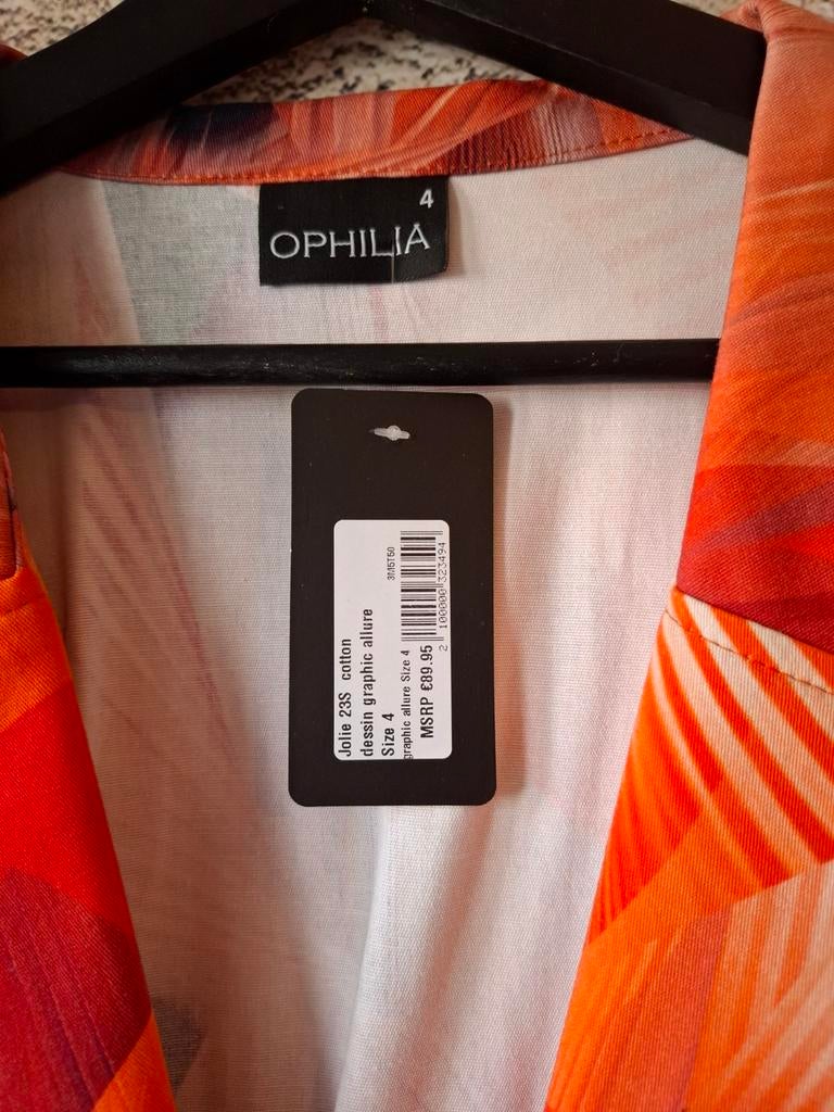 Ophilia lang colbert jasje maat: 4/48,50 NIEUW!, Kleding | Dames, Grote Maten, Nieuw, Oranje, Ophalen of Verzenden, Nvt