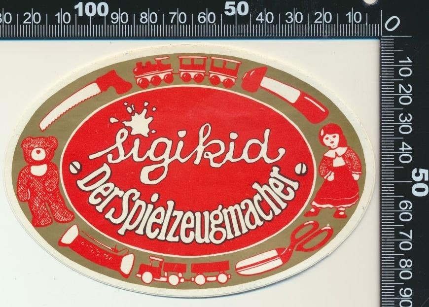 Sticker: Sigikid - Der spielzeugmacher, Ophalen of Verzenden, Zo goed als nieuw, Bedrijf of Vereniging