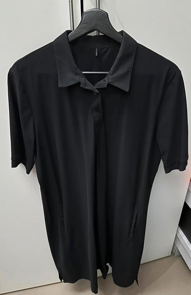 Plus Basics polojurk, zwart korte mouw, maat 42, Kleding | Dames, Grote Maten, Gedragen, Jurk, Zwart, Ophalen of Verzenden