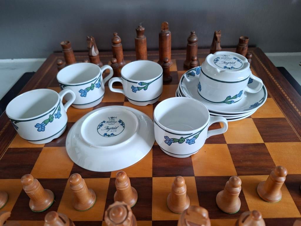 5 Rörstrand "Ingrid" kop en schotels €27,50, Antiek en Kunst, Ophalen of Verzenden