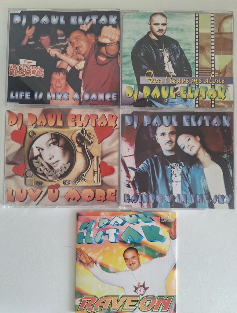Dj paul elstak cd collectie 5x orgineel cds, Verzenden, Zo goed als nieuw, Dance Populair