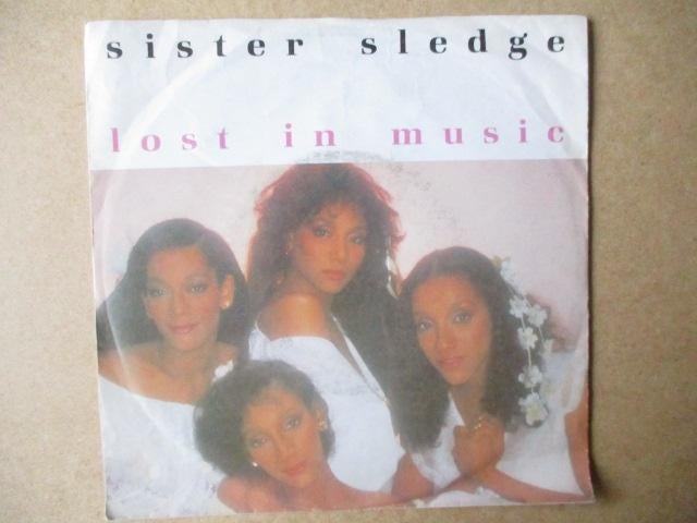 s4520 sister sledge - lost in music, Cd's en Dvd's, Vinyl Singles, Ophalen, Gebruikt, Overige genres, 7 inch