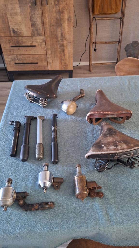 Oldtimer fietsonderdelen zie foto-'s, Fietsen en Brommers, Fietsonderdelen, Ophalen of Verzenden