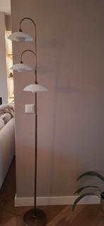 Vloerlamp Brons met dimmer, Ophalen, Klassiek modern tijdloos Scandinavisch hotel chique, 150 tot 200 cm, Glas