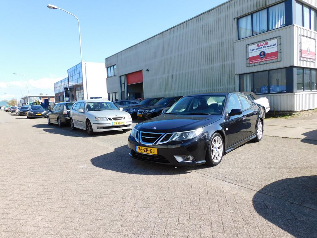 Saab 9-3 Sport Sedan 1.8t (bj 2008), Gebruikt, Zwart, 4 cilinders, 150 pk