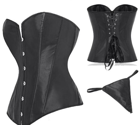 C10 zwart kunstleer rijg corset, maat M, en 7XL, Kleding | Dames, Ophalen of Verzenden, Zwart, Body of Korset