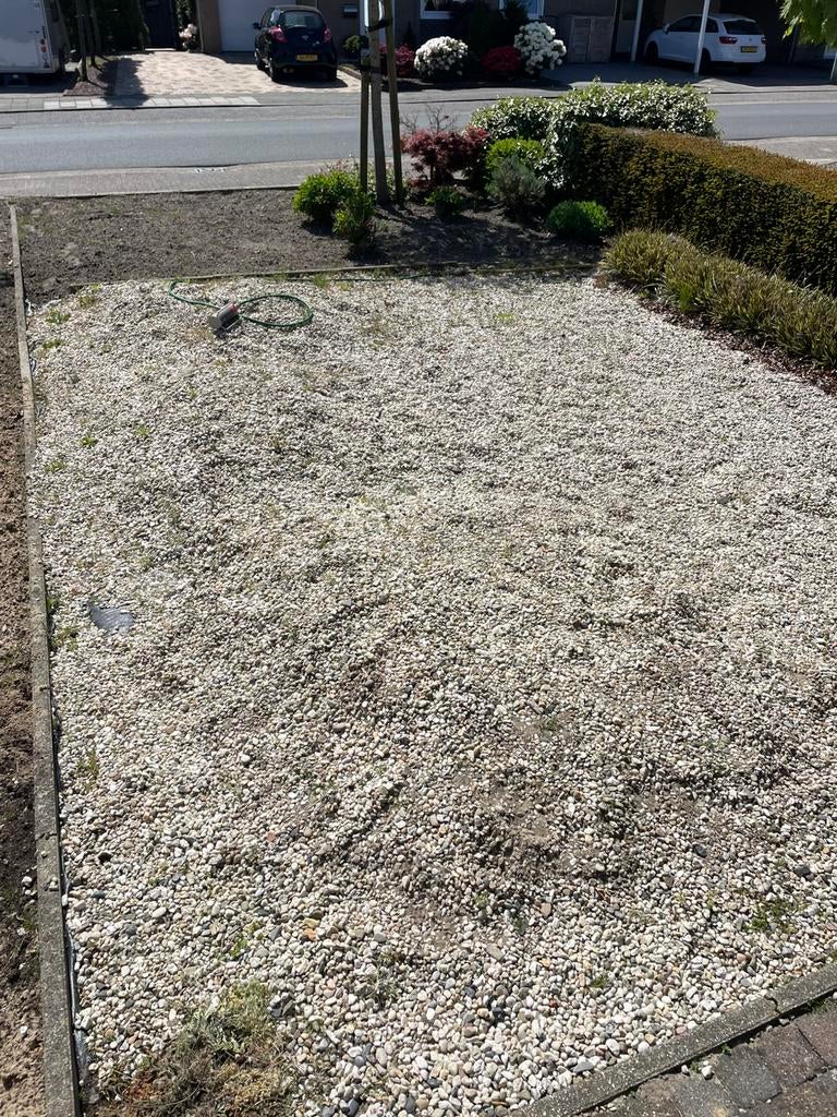 GRATIS! Wit gemêleerd grind, Tuin en Terras, Grind, Keien en Split, Ophalen, Gebruikt, Multi, Grind