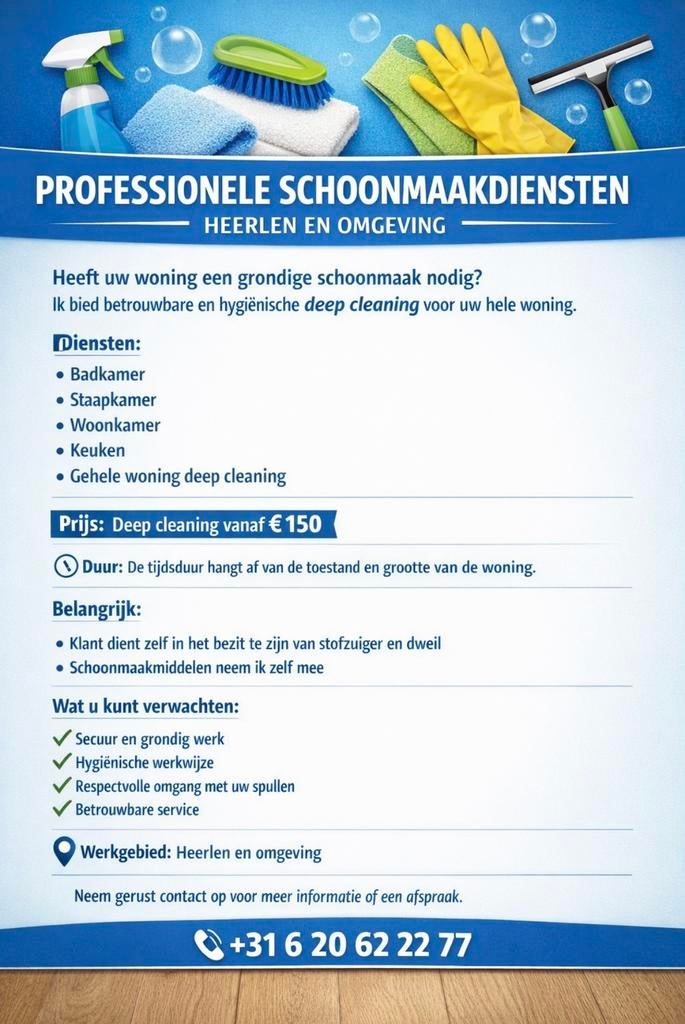 Schoonmaakdiensten Heerlen, Ophalen