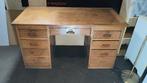 Klassiek houten bureau met 9 lades, Ophalen, Gebruikt, Bureau