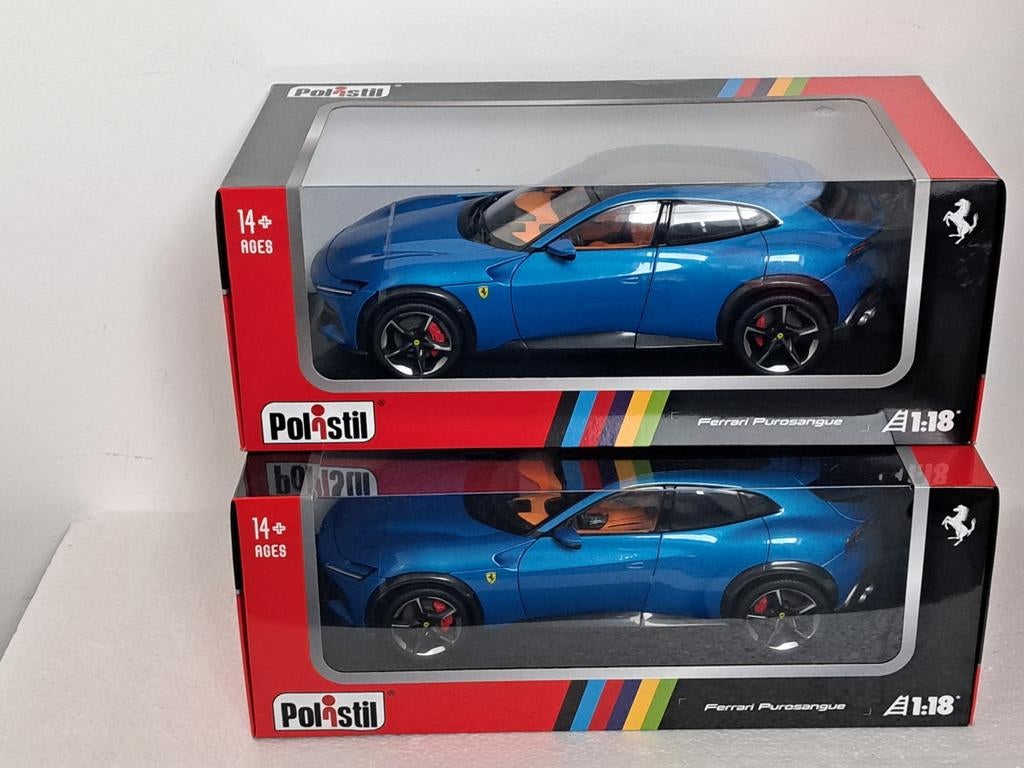 Ferrari Purosangue V12 Blauw (Hamilton) 1/18 NIEUW, Ophalen of Verzenden, Nieuw, Auto, Overige merken