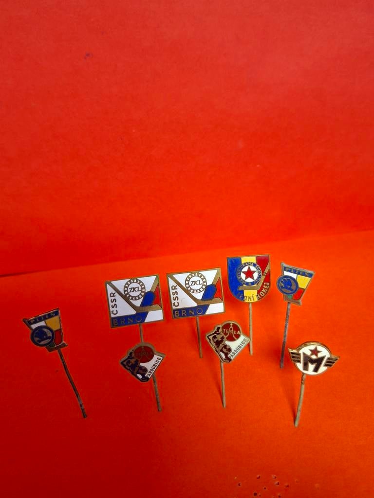 IJSHOCKEY CLUBS TSJECHO SLOWAKIJ  emaille, Verzamelen, Speldjes, Pins en Buttons, Ophalen of Verzenden, Gebruikt, Overige onderwerpen