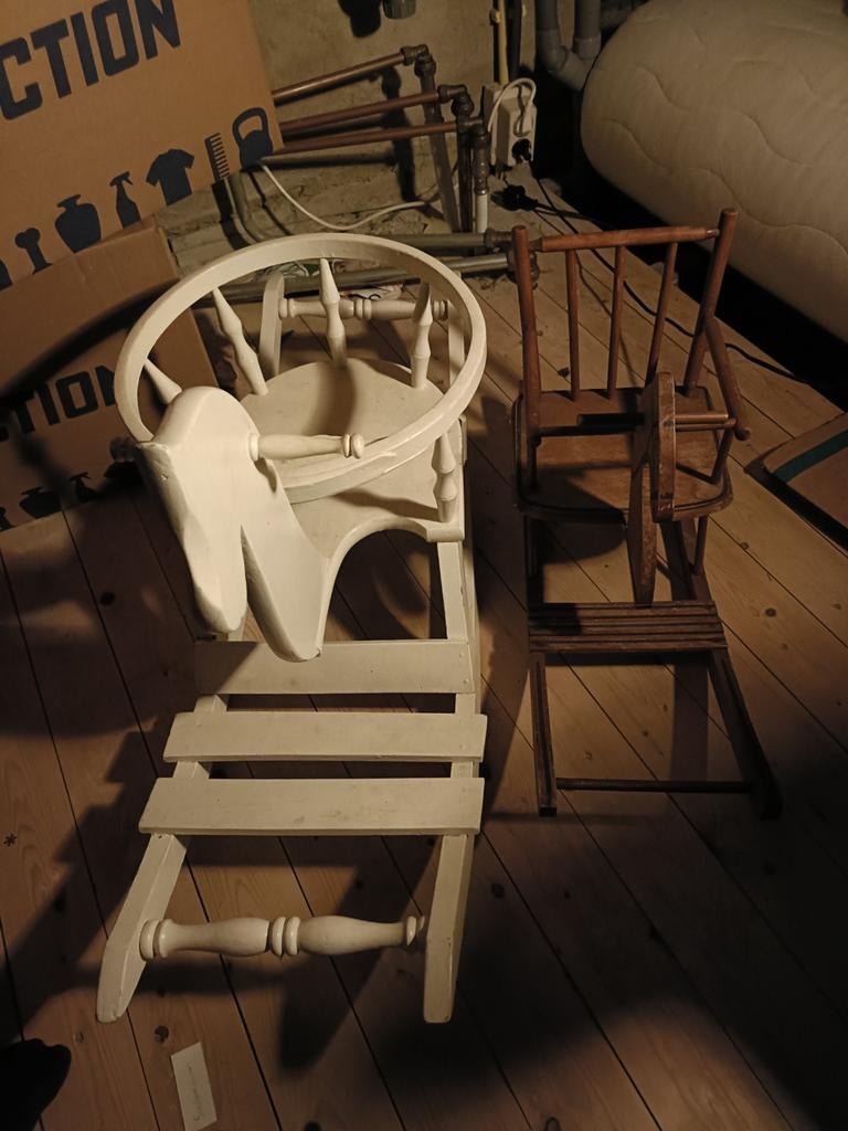 Vintage schommelstoel hobbelpaard voor kind & pop, Antiek en Kunst, Ophalen of Verzenden