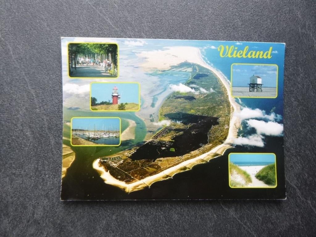 Vlieland, luchtfoto/haven/vuurtoren, Verzenden, 1980 tot heden, Ongelopen, Waddeneilanden