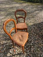 2 antieke louis philippe stoelen met rieten zitting, Ophalen