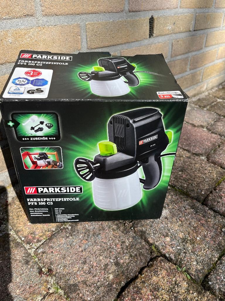 Parkside Verfspuitpistool PFS 100, Ophalen of Verzenden, Nieuw, Verfspuit of Verfpomp