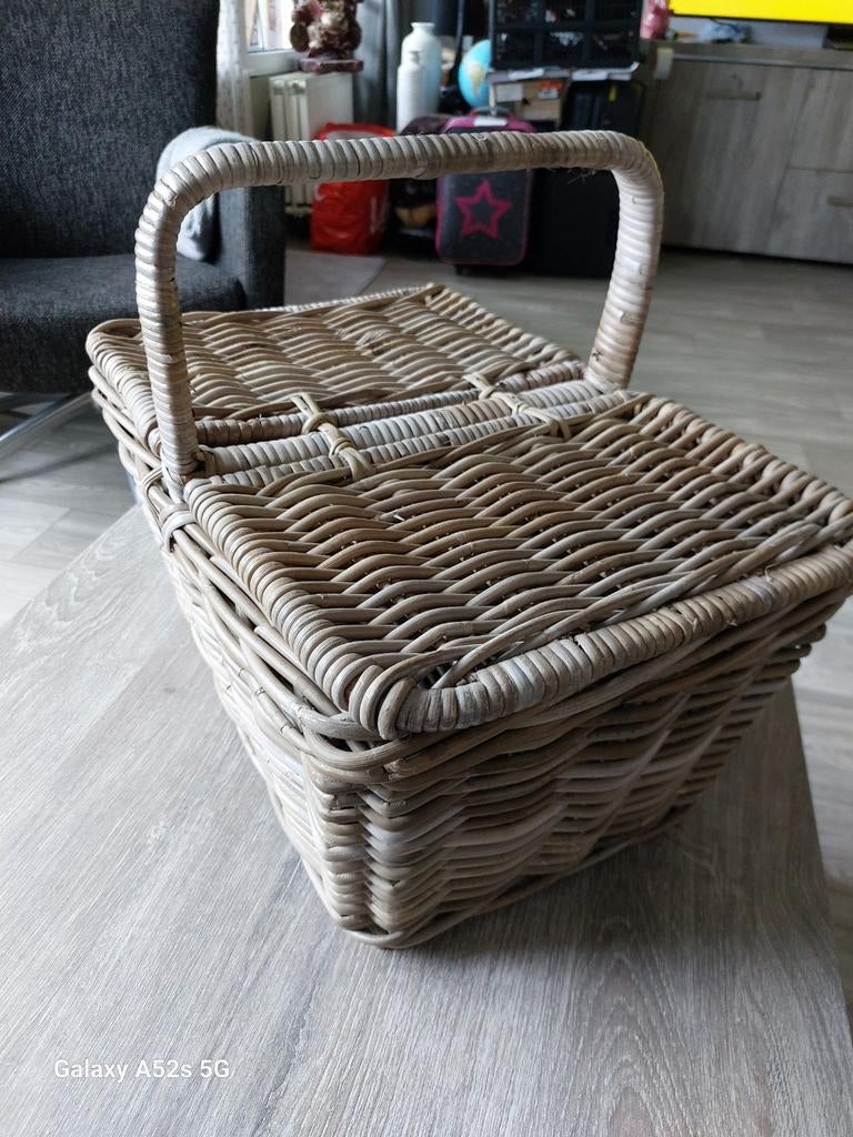 Mand Migo styling., Huis en Inrichting, Woonaccessoires | Schalen en Manden, Ophalen, Rechthoekig, Riet