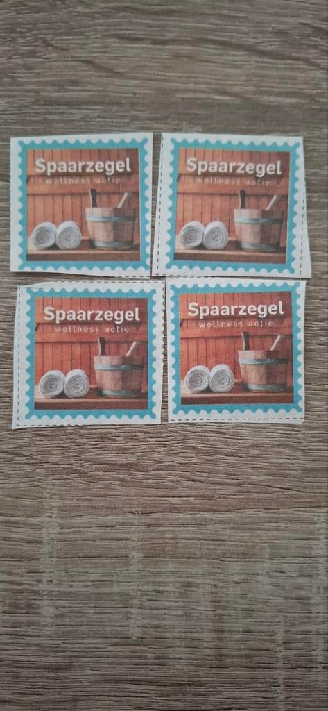4 Spaarzegels Wellness Actie, Ophalen, Winkel, Super of Benzinepomp, Zegels, Bonnen of Punten
