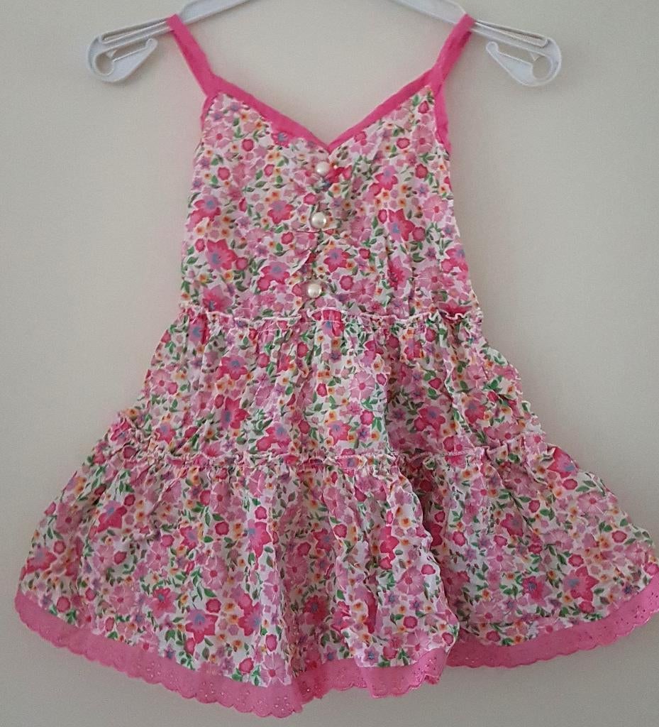 Roze gebloemde jurk maat 80 *NIEUW* (6971), Kinderen en Baby's, Babykleding | Maat 80, Meisje, Jurkje of Rokje, Nieuw, Ophalen of Verzenden