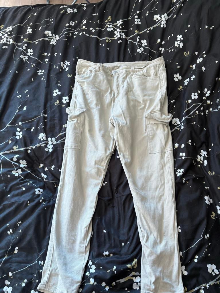 Maat 46 Erg Rekbare Broek, Kleding | Dames, Broeken en Pantalons, Beige, Maat 46/48 (XL) of groter, Ophalen of Verzenden, Lang