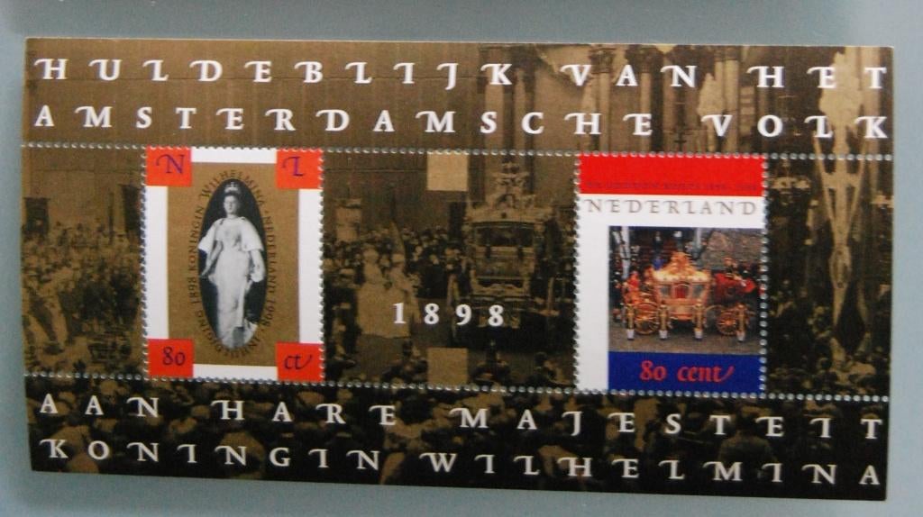 Nederland 1778, 100 jaar Inhuldiging/Gouden Koets-blok., Postzegels en Munten, Postzegels | Nederland, Ophalen of Verzenden, Na 1940