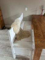 Witte klepbank met veel opbergruimte, Antiek en Kunst, Antiek | Meubels | Stoelen en Banken, Ophalen