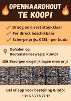 Droog Openhaardhout - Direct Stookklaar, Tuin en Terras, Haardhout, Minder dan 3 m³, Ophalen of Verzenden