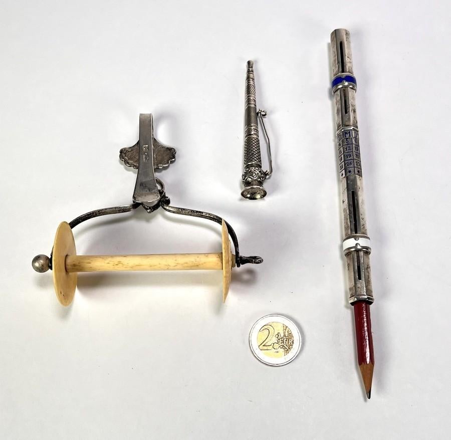 1352. Divers zilver en verzilverde voorwerpen, eind 19e eeuw, Antiek en Kunst, Antiek | Goud en Zilver, Ophalen of Verzenden, Zilver