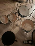 Gebruikte drumstel met bekkens en kruk, Muziek en Instrumenten, Ophalen, Gebruikt, Overige merken
