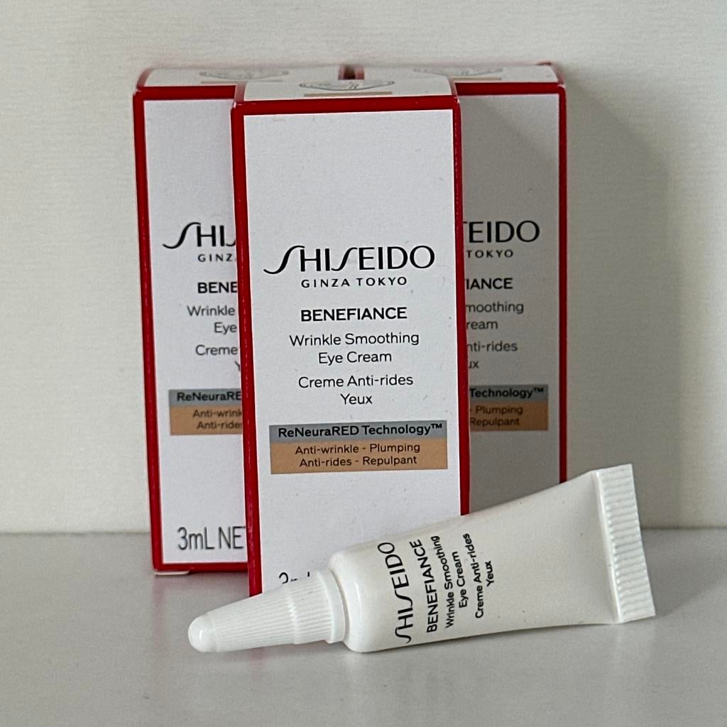 Shiseido Benefiance Wrinkle Smoothing Eye Cream 3 ml, Ophalen of Verzenden, Nieuw, Ogen, Verzorging