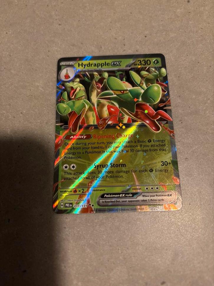 Hydrapple EX 011/131 Prismatic Evolutions NM Pokémon Kaart, Hobby en Vrije tijd, Verzamelkaartspellen | Pokémon, Zo goed als nieuw