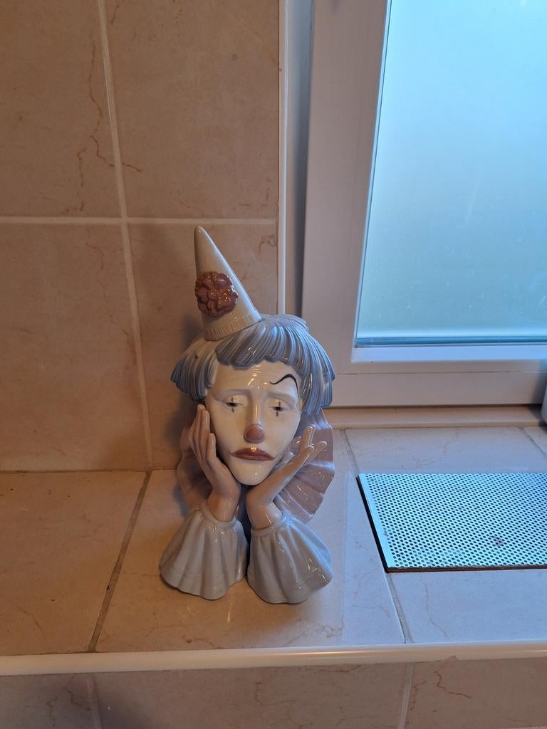 Prachtig puntgaaf clownsbeeld van Lladro, Verzamelen, Beelden en Beeldjes, Ophalen of Verzenden