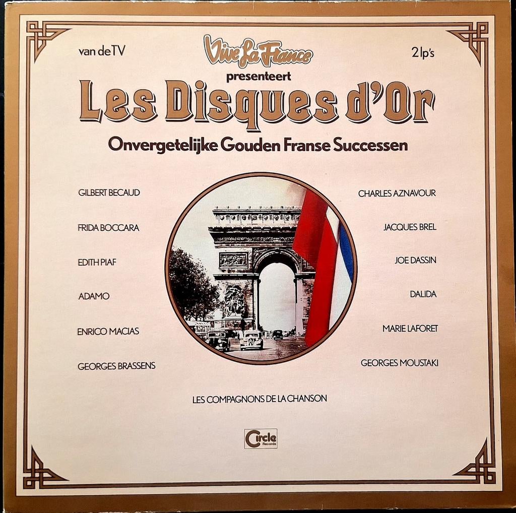 2-LP  VERZAMEL - Vive La France 🇨🇵 Les Disques D'Or, Ophalen of Verzenden, Gebruikt, 12 inch, Pop