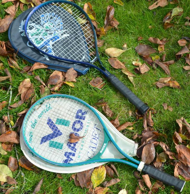 Tennis rackets met hoes voor kinderen, Sport en Fitness, Tennis, Gebruikt, Racket, Overige merken, L00, Ophalen of Verzenden