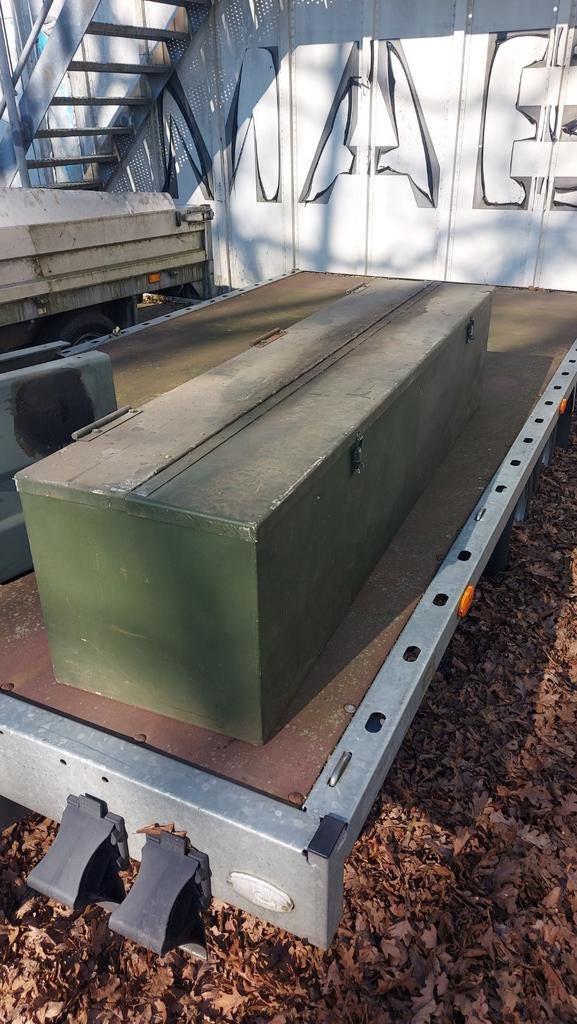 Grote robuuste aluminium kist. Ex leger., Ophalen, Gebruikt, Bak of Kist, 35 tot 50 cm