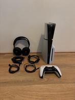 PlayStation 5 Slim Disc alle kabels en steelseries headset, Ophalen of Verzenden, Zo goed als nieuw, Playstation 5