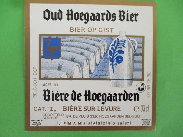 bieretiket Belgie 5-4 (8L) de kluis, Verzamelen, Biermerken, Ophalen of Verzenden, Gebruikt, Overige typen, Overige merken