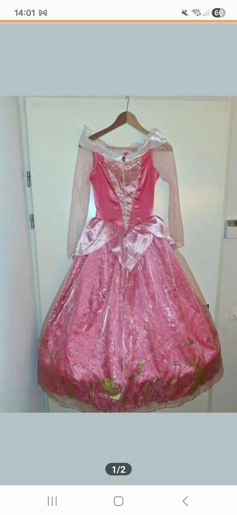 Verkleedjurk Doornroosje maat 164, Kinderen en Baby's, Carnavalskleding en Verkleedspullen, Ophalen, 158 t/m 164, Meisje