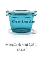 Tupperware Microcook rond 2,25 L op voorraad, Ophalen of Verzenden, Nieuw, Schaal