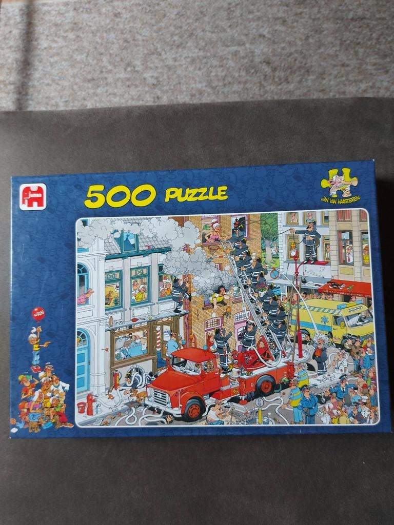 Jan van Haasteren puzzel 'Brandweer' 500 stukjes, Hobby en Vrije tijd, Denksport en Puzzels, Ophalen, 500 t/m 1500 stukjes, Zo goed als nieuw