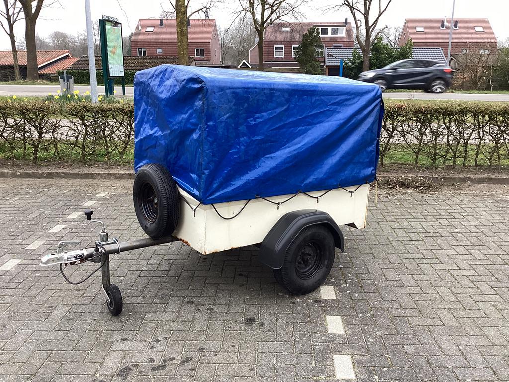 Originele Saris bagage aanhangwagen met huif en deksel, Auto diversen, Ophalen, Gebruikt