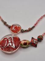 Kralenketting,  glas Murano stijl kralen, Overige materialen, ., Ophalen of Verzenden, Zo goed als nieuw