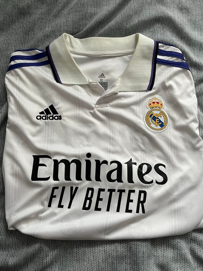 Real Madrid Retro shirt Benzema maat XL, Maat XL, Ophalen of Verzenden, Zo goed als nieuw, Shirt