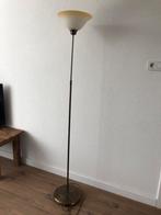 Verstelbare staande schemerlamp met glazen kelk, Ophalen of Verzenden, Gebruikt, Glas, 150 tot 200 cm