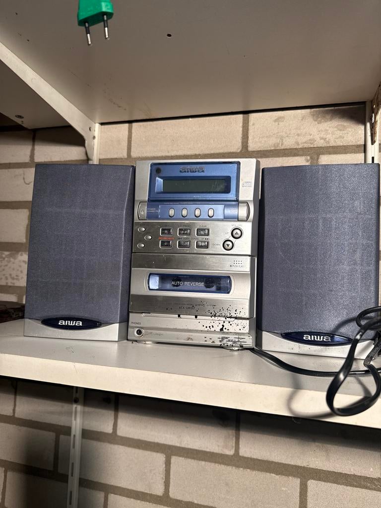 Aiwa Microset met CD-speler, Cassettedeck en Speakers, Overige merken, Gebruikt, Cassettedeck, Ophalen of Verzenden