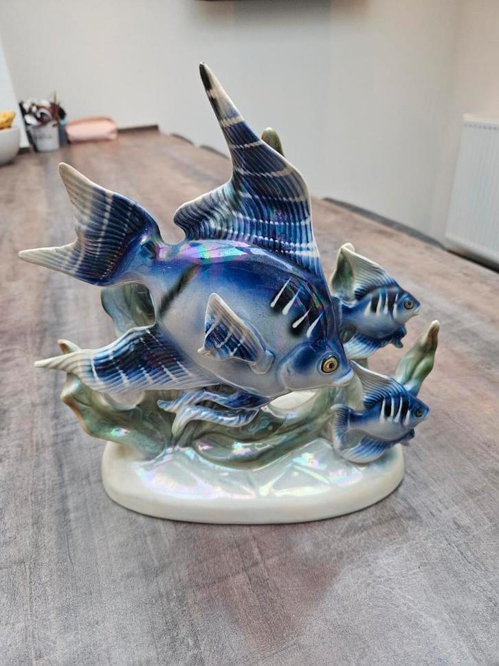 Vintage Jema Holland Keramiek Vissen Beeldje, Antiek en Kunst, Antiek | Woonaccessoires, Ophalen of Verzenden