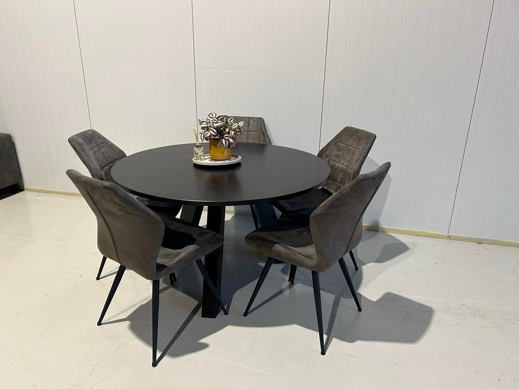 Schitterende eetkamerset: tafel (130x70) + 6 stoelen, Huis en Inrichting, Tafels | Eettafels, 50 tot 100 cm, ., 150 tot 200 cm
