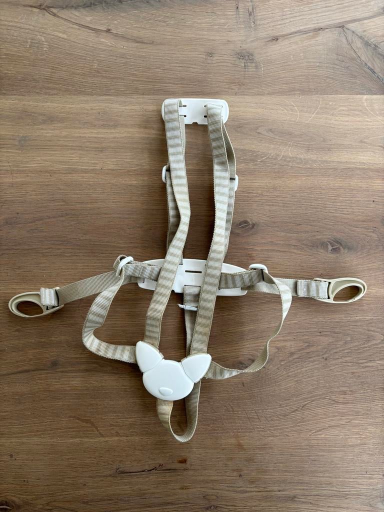 Stokke Tripp Trapp gordel riempjes - wit taupe gordelriem, Kinderen en Baby's, Kinderstoelen, Ophalen of Verzenden, Gebruikt, Meegroeistoel