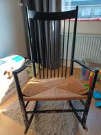 Vintage Hans Wegner schommelstoel J16, Ophalen, Gebruikt, Zwart, Eén